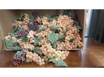 Box Of Decorative Faux Grapes