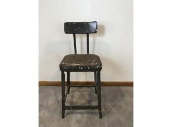 Vintage LYON Metal Products - Machinist Shop Chair With Backrest