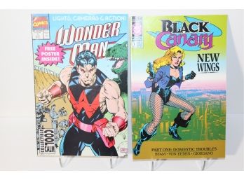 1991 Marvel #1 Wonder Man & 1991 DC #1 Black Canary