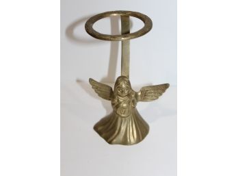Brass Angel 6 Inch Height Candle Holder Or Crystal Ball Holder
