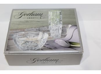 Lovely Lead Crystal Bowl And Vase - 1831 Floral Majesty From Gorham