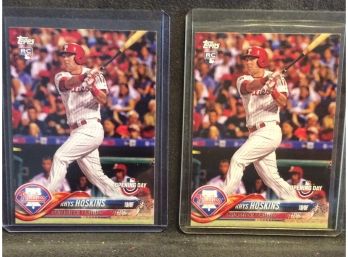 (2) 2018 Topps Opening Day Rhys Hoskins Rookie Cards