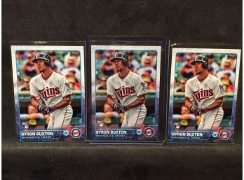 (3) 2015 Topps Update Byron Buxton Rookie Cards