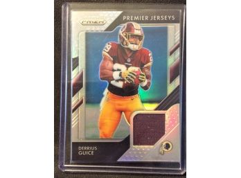 2018 Panini Prizm Derrius Guice Rookie Jersey Relic Card