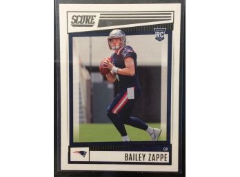 2022 Panini Score Bailey Zappe Rookie Card