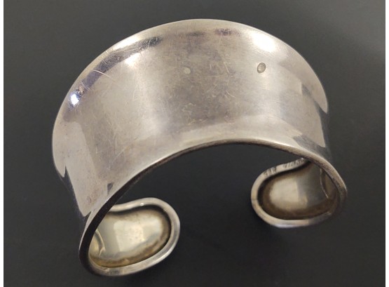 VINTAGE MEXICAN STERLING SILVER WIDE CUFF BRACELET
