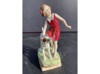 Charming Vintage Royal Worchester Porcelain Figure Grouping Titled 'playmates'