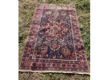 Top End Antique HAND KNOTTED TABRIZ Rug- Tightly Woven With Low Pile And Great Color!