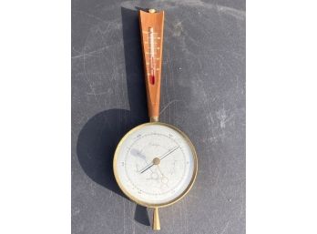 Rare Circa 1940s Early Modernist Airguide Wall Barometer With Thermometer