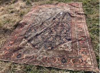 SUBSTANTIAL Antique BEJAR Hand Knotted Room-sized Rug- Low Pile And Ornate Pattern