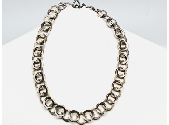 Vintage Intricate Sterling Silver Necklace Made In Turkey