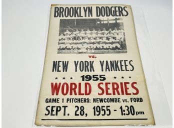 Vintage Brooklyn Dodgers/NY Yankees World Series Poster