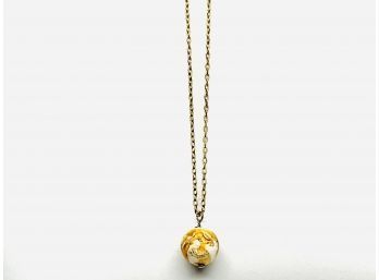 VENETIAURUM Made In Italy Necklace W/ Murano Glass Ball Pendant