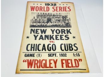 Vintage NY Yankees/Chicago Cubs World Series Poster