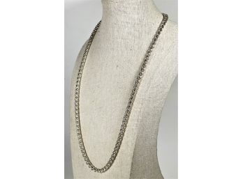 Modern HEAVY Rounded Curb Link Chain Necklace 925 Sterling Silver 23'long