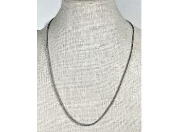 Very Fine Heavy Small Circular Linked Chain Necklace 18'