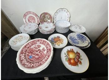 20 LUNCHEON PLATES INCLUDES SPODE, LIMOGES, AND MORE