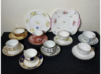 LOT OF EXCEPTIONAL CUPS AND SAUCERS INCLUDES 3 SHELLEY, 2 RICHARD GINORI OLD PARIS AND MORE