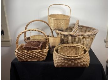 NINE BASKETS, SOME ARE ANTIQUE