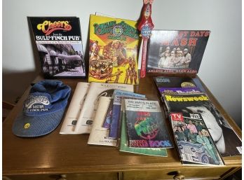POP CULTURE LOT INCLUDES CHEERS, MASH, THE BEETLES, AND RINGLING BROS ITEMS