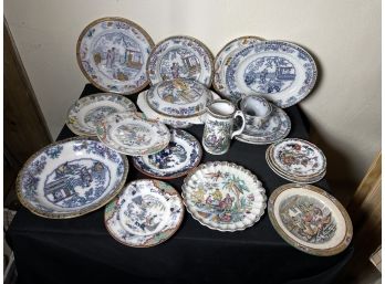 TWENTY PIECES CHINESE PATTERN PORCELAIN, VARIOUS MAKERS