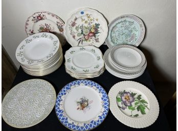 FORTY PORCELAIN DINNER PLATES INCLUDES HEINRICH, FOLEY, ADAMS, SPODE, AND MORE