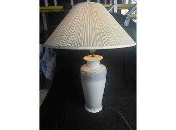 White Floral Table Lamp