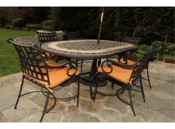 Frontgate Mosaic Tile Top Table And Chairs