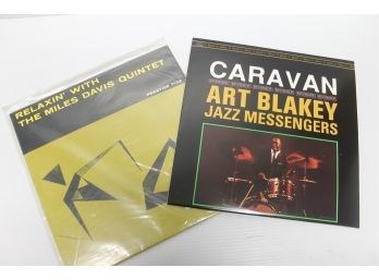 Art Blakey Caravan 45rpm On Riverside & SEALED Relaxin' With Miles Davis 45rpm On Prestige Ltd Edition #047