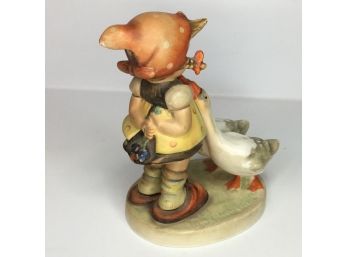 Antique HUMMEL Figurine - Girl With Ducks - Oldest Mark There Is - The FULL BEE Mark - Looks Very Nice !