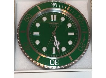 Awesome Large INVICTA WATCH DEALER / SHOWROOM Wall Clock - Aircraft Aluminum Case - Sweep Send Hand !