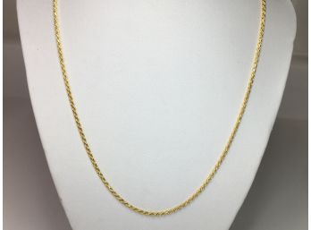 Beautiful Brand New Unisex 20' STERLING SILVER / 925 With 14K Gold Overlay Rope Chain - Made In Italy