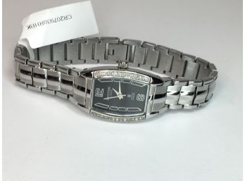 Lovely Brand New Ladies $750 CROTON Watch With Genuine Diamonds On Case - Beautiful Watch - Great Gift Idea !