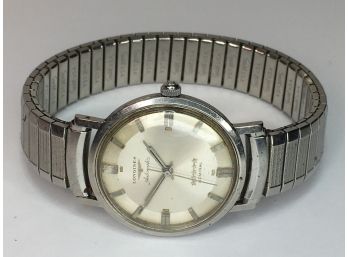 Estate Fresh - Nice Mens LONGINES Admiral Automatic Watch - Pie Pan Dial  - Runs But Stops - Wind Or Automatic