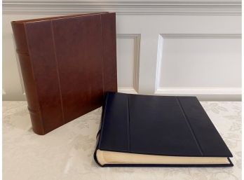 A PAIR Of LILIVM Leather Albums Made In Florence Italy - 12'w X 12'h