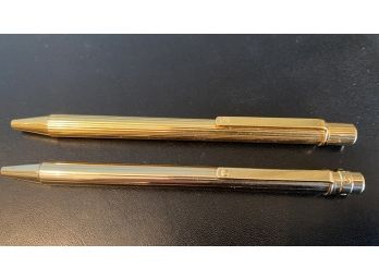 A PAIR Of CARTIER Gold Plated Pens  Made In Germany And France