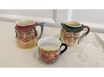 A Group Of Toby Mugs, Tony Weller, Mr. Pickwick &  Jolly Miller - Made In England