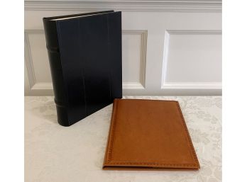 A LILIVM Brown Leather Notepaper Folder & LILIVM Album Made In Florence Italy