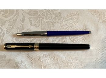 A PAIR Of  CLASSIC PARKER  Ballpoint & Fountain Pens