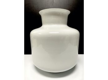 Asian Influence White Porcelain  Taper Vase