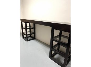 West Elm Console Table Desk With Shelves