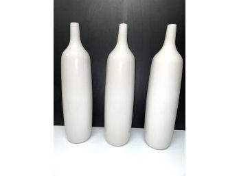 West Elm White Art Glass Vase