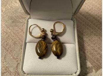 Gold Tone Earrings In Shades Of Brown - Lot #20