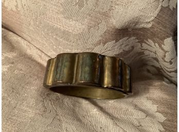 Shiny Brass Colored Bangle Bracelet - Lot #19