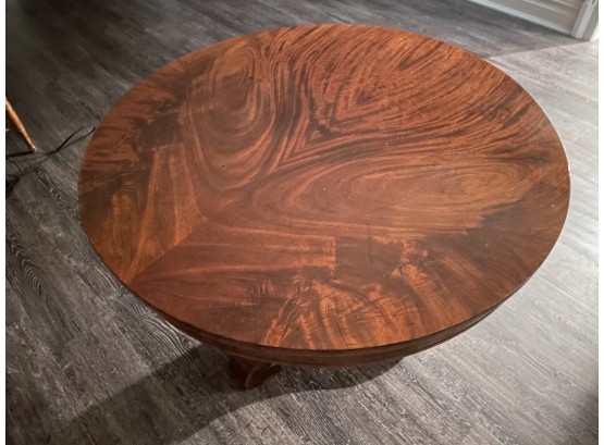Burl Wood Antique American Pedestal Table