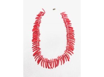 Spikey Red Necklace