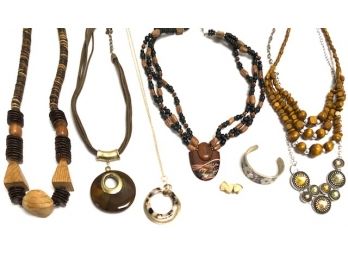 Wooden Bead & Wood Tone Jewelry