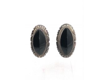 Intriguing Taxco Mexican Silver Earrings