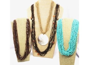 Collection Of Seed Bead Necklaces