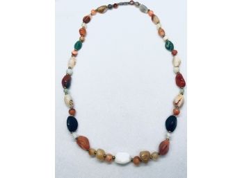 Highly Buffed Natural Stone Necklace